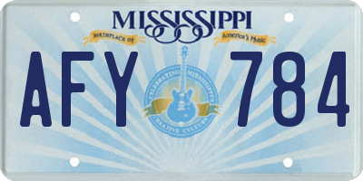 MS license plate AFY784