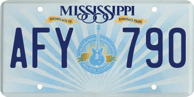 MS license plate AFY790