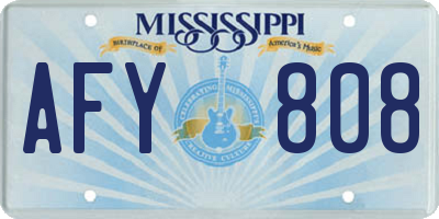 MS license plate AFY808