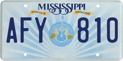 MS license plate AFY810