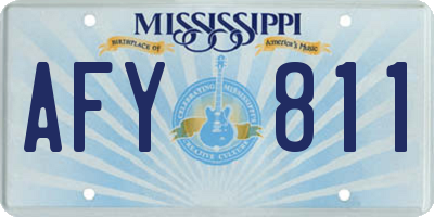 MS license plate AFY811