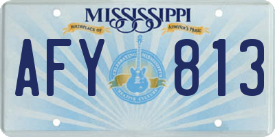 MS license plate AFY813