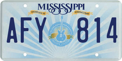 MS license plate AFY814
