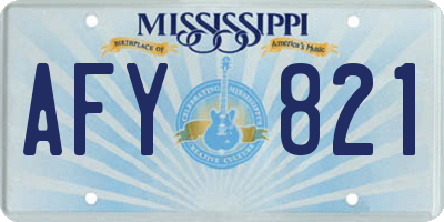 MS license plate AFY821