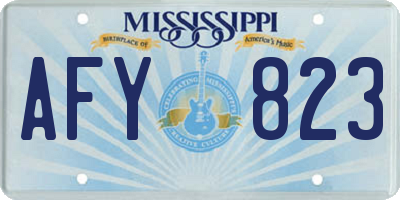 MS license plate AFY823