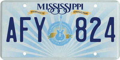 MS license plate AFY824