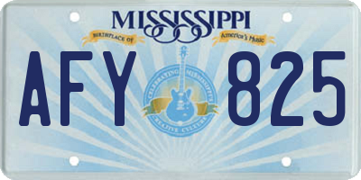 MS license plate AFY825