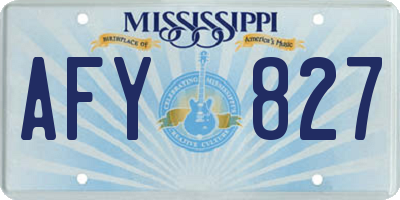MS license plate AFY827