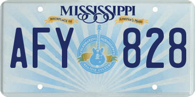 MS license plate AFY828