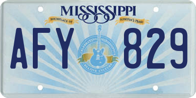 MS license plate AFY829