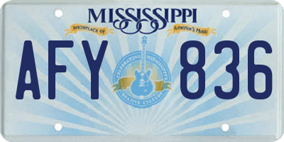 MS license plate AFY836