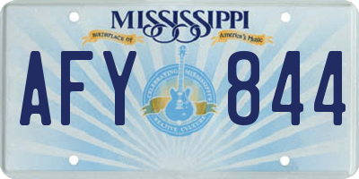 MS license plate AFY844