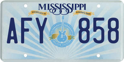 MS license plate AFY858