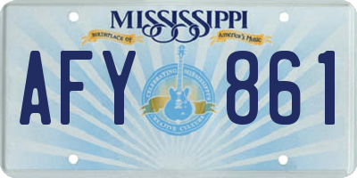 MS license plate AFY861