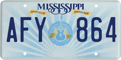 MS license plate AFY864