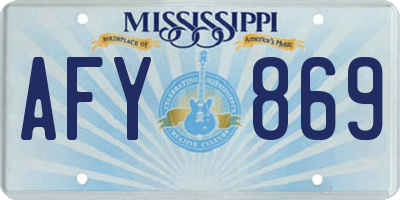 MS license plate AFY869