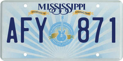MS license plate AFY871