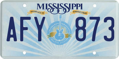 MS license plate AFY873