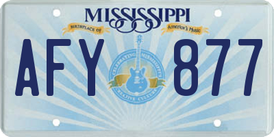 MS license plate AFY877