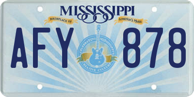 MS license plate AFY878