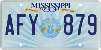MS license plate AFY879