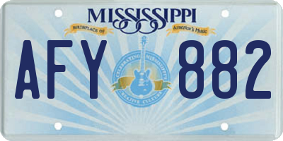 MS license plate AFY882