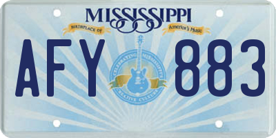 MS license plate AFY883