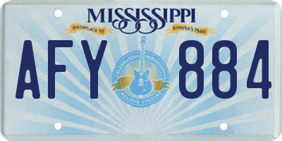 MS license plate AFY884