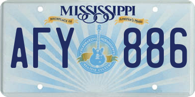 MS license plate AFY886