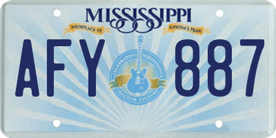 MS license plate AFY887