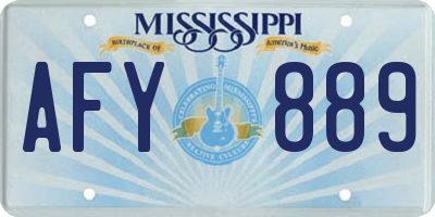MS license plate AFY889