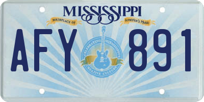 MS license plate AFY891