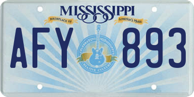 MS license plate AFY893