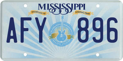 MS license plate AFY896