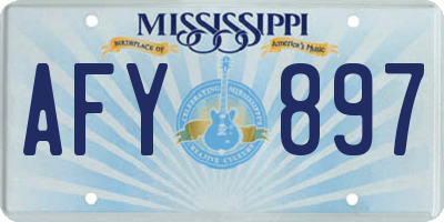 MS license plate AFY897