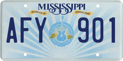 MS license plate AFY901