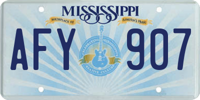 MS license plate AFY907