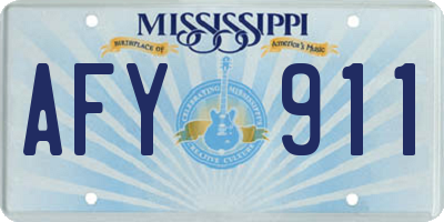MS license plate AFY911