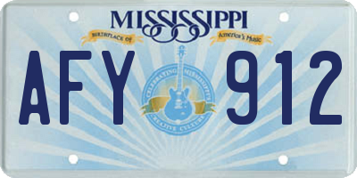MS license plate AFY912