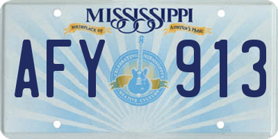 MS license plate AFY913