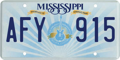 MS license plate AFY915