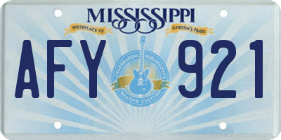 MS license plate AFY921