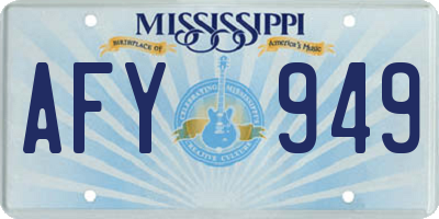 MS license plate AFY949
