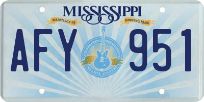 MS license plate AFY951