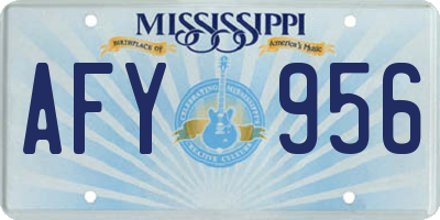 MS license plate AFY956