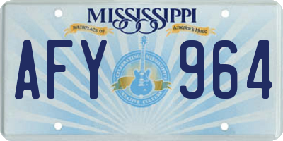 MS license plate AFY964