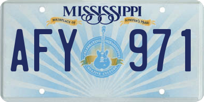 MS license plate AFY971