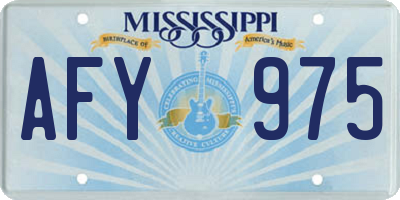 MS license plate AFY975
