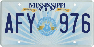 MS license plate AFY976