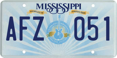 MS license plate AFZ051